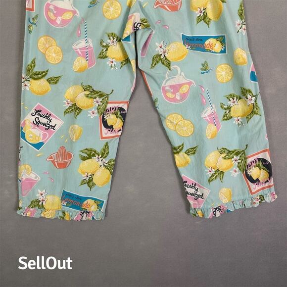Nick & Nora Pajama Pant Women Sz Medium Retro Print Soft Fabric Quality *Flaw* - Picture 6 of 14